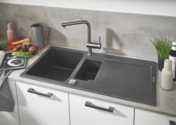 GROHE MİNTA TEK KUMANDALI EVİYE BATARYASI SPİRALLİ - Görsel 3