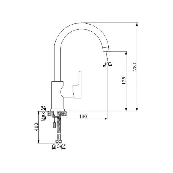 NEWARC PREMIUM LAVABO BATARYASI DÖNERLİ 832581 - Görsel 3