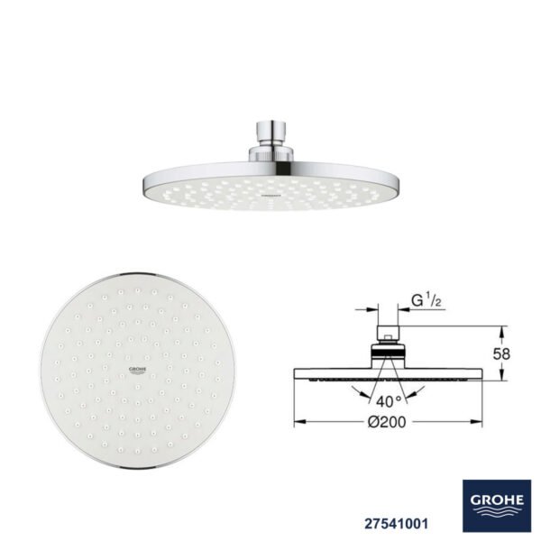 GROHE EUROSMART ANKASTRE BANYO BATARYA SETİ KROM - Görsel 3