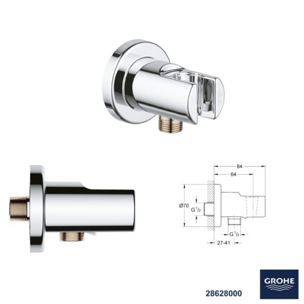 GROHE EUROSMART ANKASTRE BANYO BATARYA SETİ KROM - Görsel 5