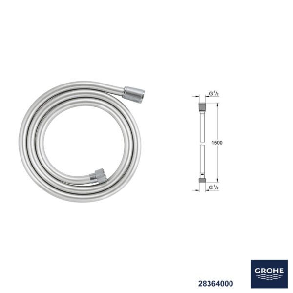 GROHE EUROSMART ANKASTRE BANYO BATARYA SETİ KROM - Görsel 6