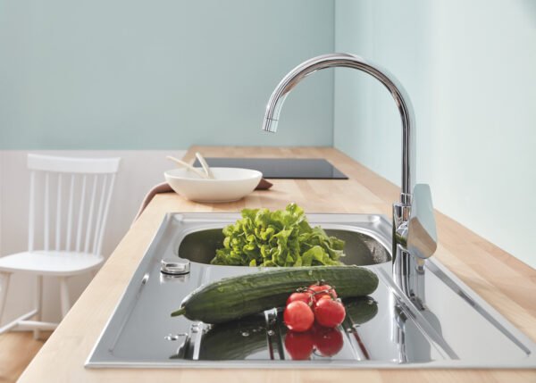 GROHE EVİYE BATARYASI DÖNER BORULU BAUEDGE KROM - 31367001 - Görsel 2