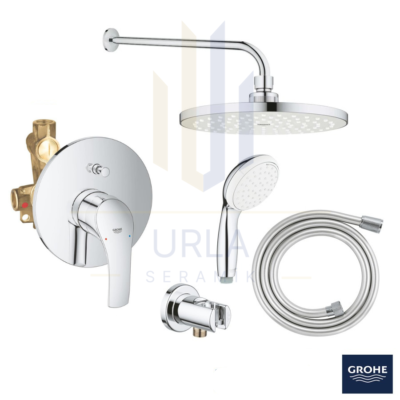 GROHE EUROSMART ANKASTRE BANYO BATARYA SETİ KROM