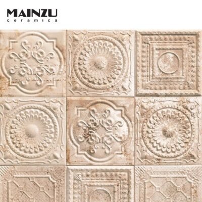 TIN TILE RUSTY CREAM DEKOR