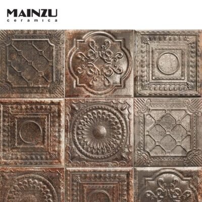 TIN TILE RUSTY NERO DEKOR