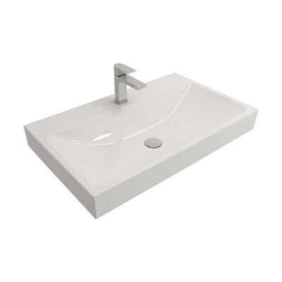 SCALA TEZGAH ÜSTÜ LAVABO 80 CM - PARLAK BEYAZ