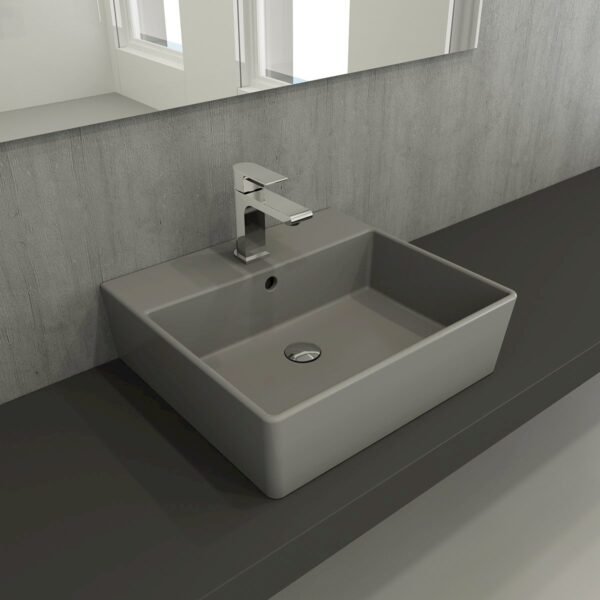 MILANO LAVABO 50 CM - MAT GRİ