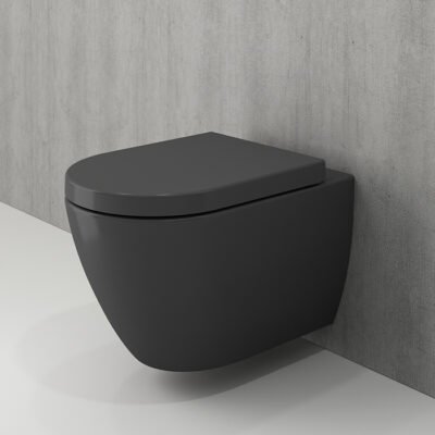 VENEZIA RİMLESS DUVARDAN ASMA KLOZET + PURE S KAPAK - MAT ANTRASİT
